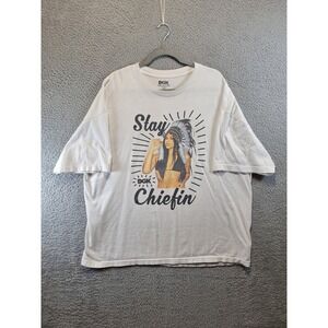 DGK T-Shirt Mens 3XL White Stay Chiefin Graphic Cotton Skateboard Drop Shoulder